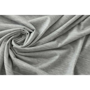 Ткань трикотаж светло-серый меланж с шелком