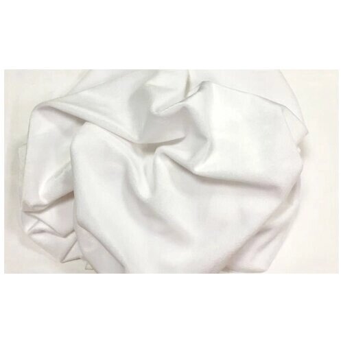 Ткань вельбоа гладкий цв. белый шир. 1,8м ( уп. 3м) от компании М.Видео - фото 1