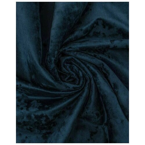Ткань Велюр, модель Жанет, цвет Темно-синий (2) (Ткань для шитья, для мебели) от компании М.Видео - фото 1
