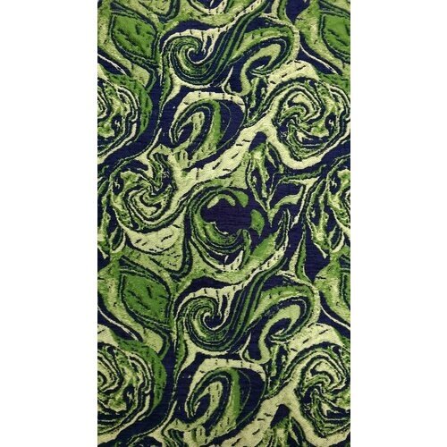 Ткань Жаккард зелёный на органзе Италия от компании М.Видео - фото 1