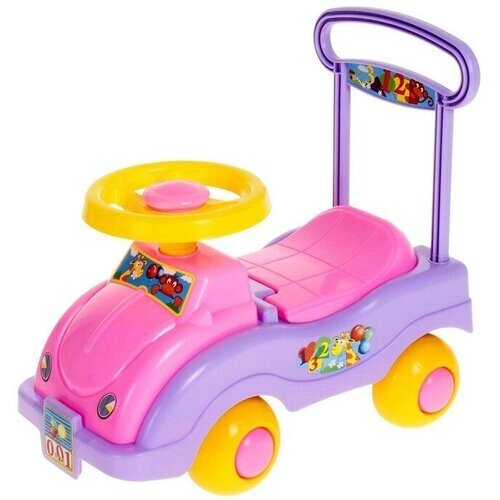 Толокар-автомобиль для девочек, с гудком-пищалкой от компании М.Видео - фото 1