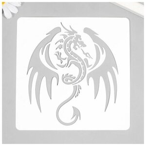 Трафарет для татуировки "Дракон" 15х15 см 7989864