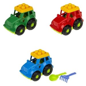 Трактор "Кузнечик"1: трактор, лопатка и грабельки, Colorplast