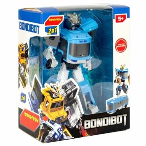 Трансформер 2в1 BONDIBOT Bondibon робот-автобус, цвет синий, BOX 21,8х17,5х9,7см