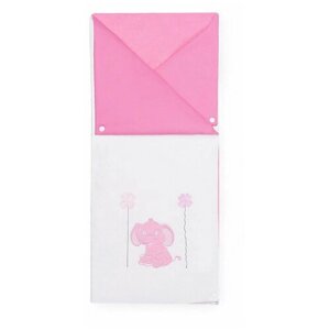 Трансформер одеяло/конверт, "Elephants" 100% хлопок/наполнение 100% полиэстер (Pink)