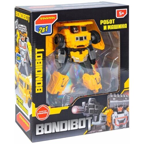 Трансформер робот-строительная техника, 2в1 BONDIBOT Bondibon, самосвал, цвет жёлтый, ВОХ 23,5х26,5х от компании М.Видео - фото 1