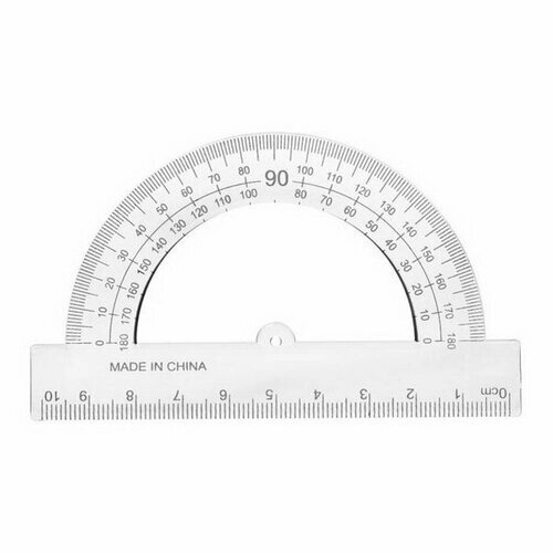 Транспортир 10 см, 180&#176, прозрачный, 36 шт. от компании М.Видео - фото 1