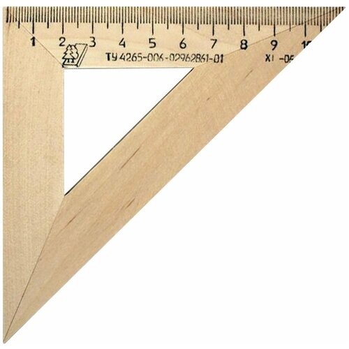 Треугольник 45°, 11см Можга, дерево, 25шт. (С138) от компании М.Видео - фото 1
