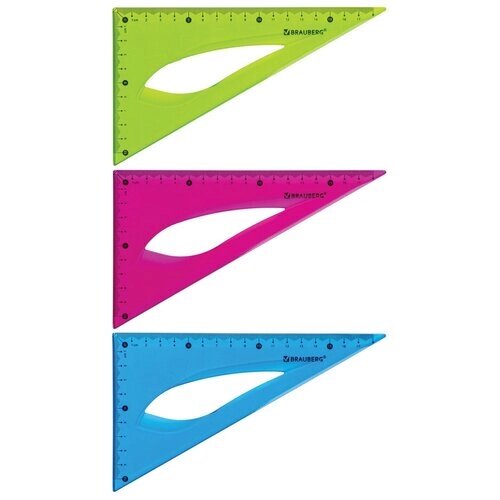 Треугольник Brauberg 30*18 см гибкий "Flex", пластиковый (210677) от компании М.Видео - фото 1