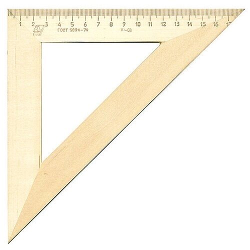 Треугольник деревянный, угол 45, 18 см, УЧД, С15 от компании М.Видео - фото 1