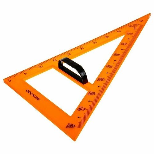 Треугольник для школьной доски, с держателем, прямоугольный, 30° от компании М.Видео - фото 1