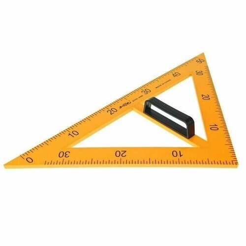 Треугольник для школьной доски, с держателем, прямоугольный, 45 от компании М.Видео - фото 1