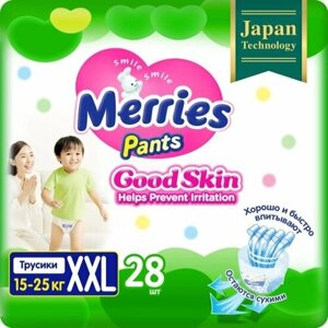Трусики MERRIES (Мерриес) Good Skin размер XXL (15-25 кг) 28 шт