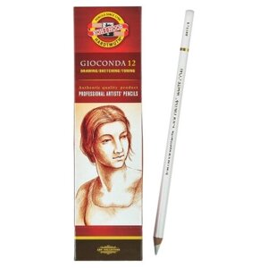 Уголь художественный KOH-I-NOOR gioconda EXTRA HB белый каранд. 8812003003KS