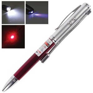 Указка Указка лазерная, радиус 200 м, красный луч, LED-фонарь, стилус, детектор купюр, ручка, TD-RP-36
