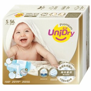 Ультратонкие детские подгузники UNIDRY Ultra Thin, S, 4-8 кг, 56шт