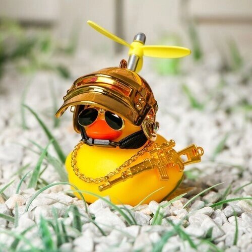 Утка с пропеллером желтая, шлем золотистый от компании М.Видео - фото 1