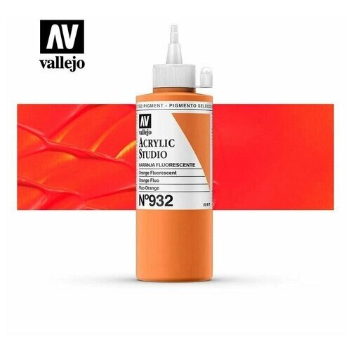 Vallejo Акрил "Studio" Оранжевый флюоресцентный 200мл от компании М.Видео - фото 1
