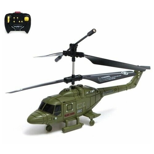 Вертолет радиоуправляемый Армия, заряд от USB, свет, цвет зелёный от компании М.Видео - фото 1
