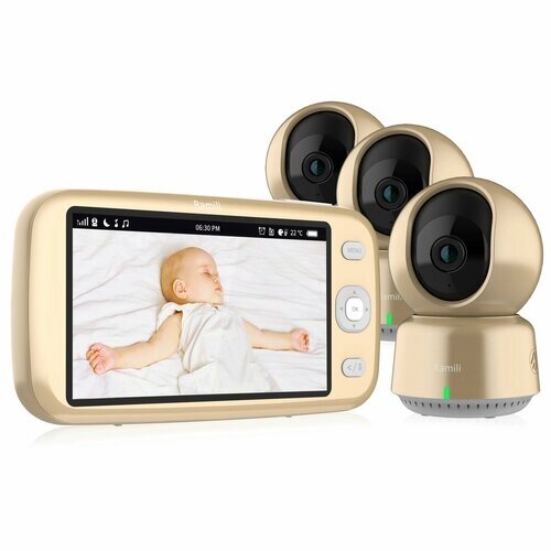 Видеоняня Ramili Baby RV1600X3 (3 камеры в комплекте) от компании М.Видео - фото 1