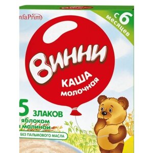 Винни Каша 5 Злаков молочная, 2 шт по 200 гр