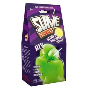 Висма Набор для опытов и экспериментов Юный химик Slime Stories Glow in the dark