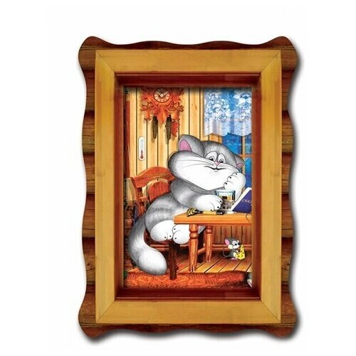 Vizzle Мини-объемная картинка в рамке Серый котенок 0221 от компании М.Видео - фото 1
