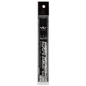 ВКФ Black Line 3P 1-966 Набор графитных карандашей с ластиком незаточенный ТМ (HB) 3 шт.