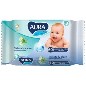 Влажные салфетки Aura Ultra Comfort детские 60 шт