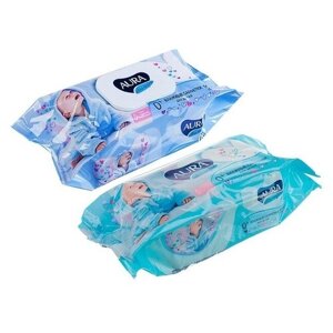 Влажные салфетки Aura Ultra Comfort, детские с экстрактом алоэ, 120 шт. В упаковке шт: 1