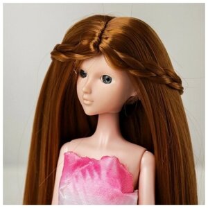 Волосы для кукол «Прямые с косичками» размер маленький, 28