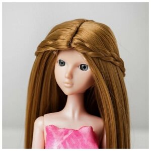 Волосы для кукол Прямые с косичками размер маленький, цвет 24