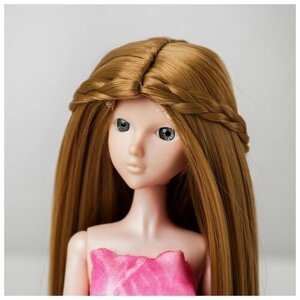 Волосы для кукол «Прямые с косичками» размер маленький цвет 24