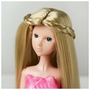 Волосы для кукол «Прямые с косичками» размер маленький цвет 88