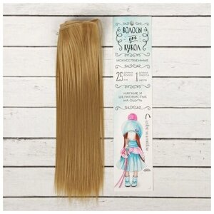 Волосы - тресс для кукол "Прямые" длина волос 25 см, ширина 100 см, цвет № 24 2294918