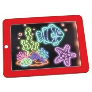 Волшебный планшет для рисования с подсветкой Magic Sketchpad, красный