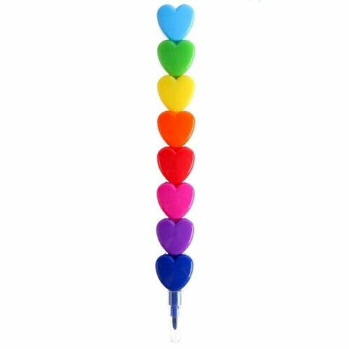 Восковой карандаш «Сердечко», набор 8 цветов (комплект из 22 шт) от компании М.Видео - фото 1