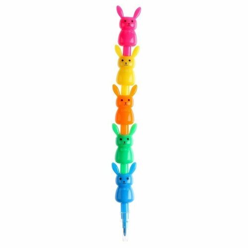 Восковой карандаш Заяц, набор 5 цветов от компании М.Видео - фото 1