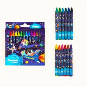 Восковые карандаши Космос, набор 12 цветов