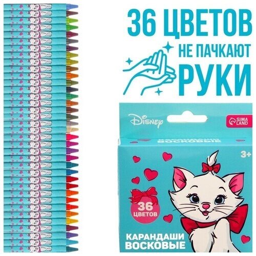 Восковые карандаши Коты аристократы, набор 36 цветов от компании М.Видео - фото 1