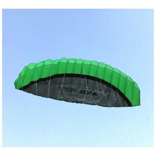 Воздушный змей, управляемый парашют 2,5 метра, зеленый от компании М.Видео - фото 1