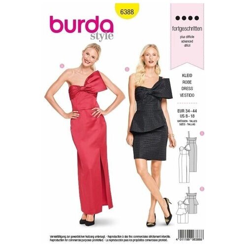 Выкройка Burda 6388 - Платье от компании М.Видео - фото 1