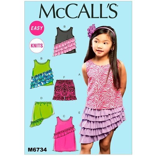 Выкройка McCall's №6734 Топ, юбка, шорты от компании М.Видео - фото 1