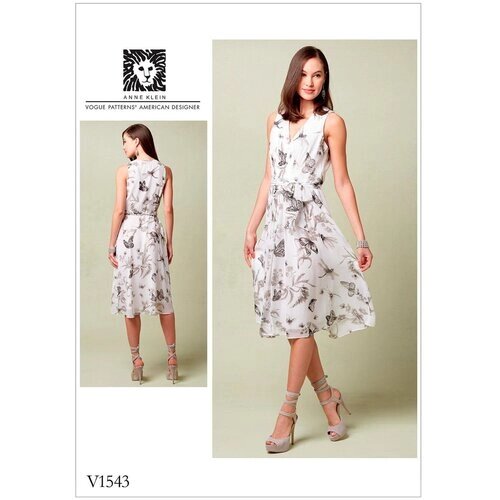 Выкройка VOGUE №1543 Платье с V-образным вырезом от компании М.Видео - фото 1