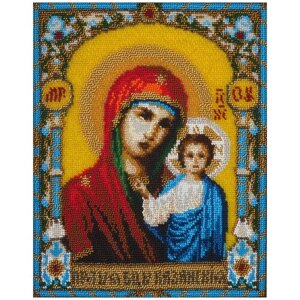 Вышивка бисером Икона Казанской Божией Матери 26x20.5 см