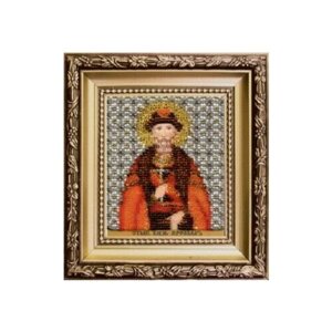 Вышивка бисером Икона святого благоверного князя Ярослава Мудрого Б-1199, 9x11 см см.