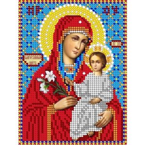 Вышивка бисером иконы Богородица Благоуханный Цвет 12*16 см