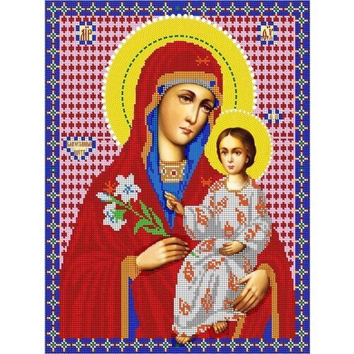 Вышивка бисером иконы Богородица Благоуханный Цвет 30*38см от компании М.Видео - фото 1