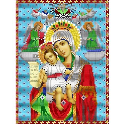 Вышивка бисером иконы Богородица Достойно Есть 19*24 см от компании М.Видео - фото 1