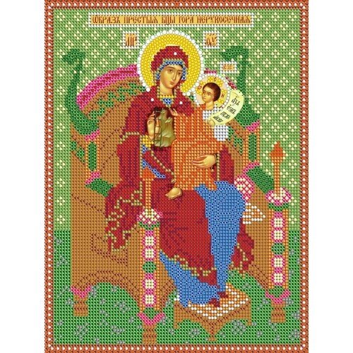 Вышивка бисером иконы Богородица Гора Нерукосечная 19*24 см от компании М.Видео - фото 1